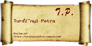 Turányi Petra névjegykártya